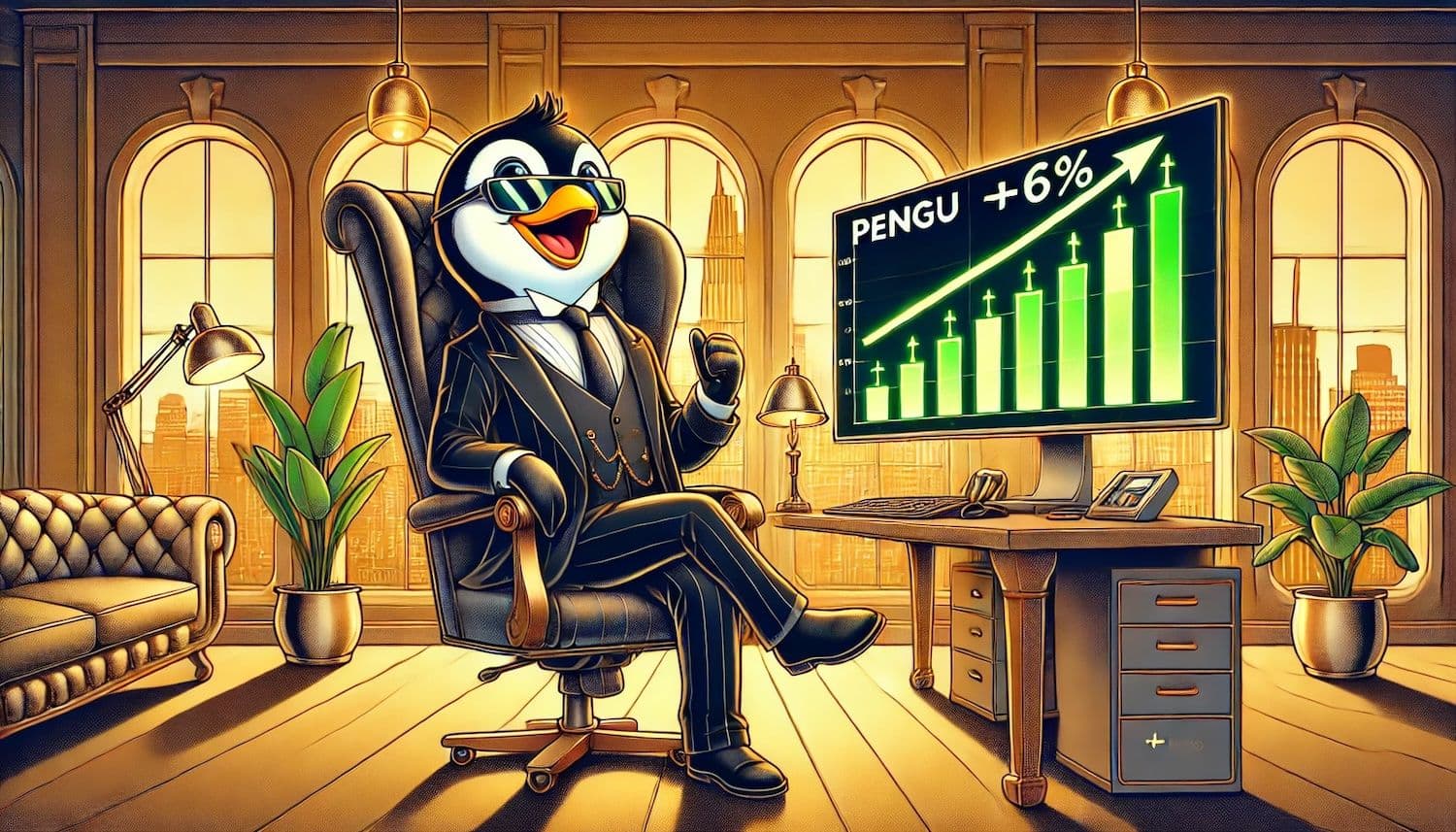 El token PENGU aumenta un 6% a pesar de una salida de $1.1M
