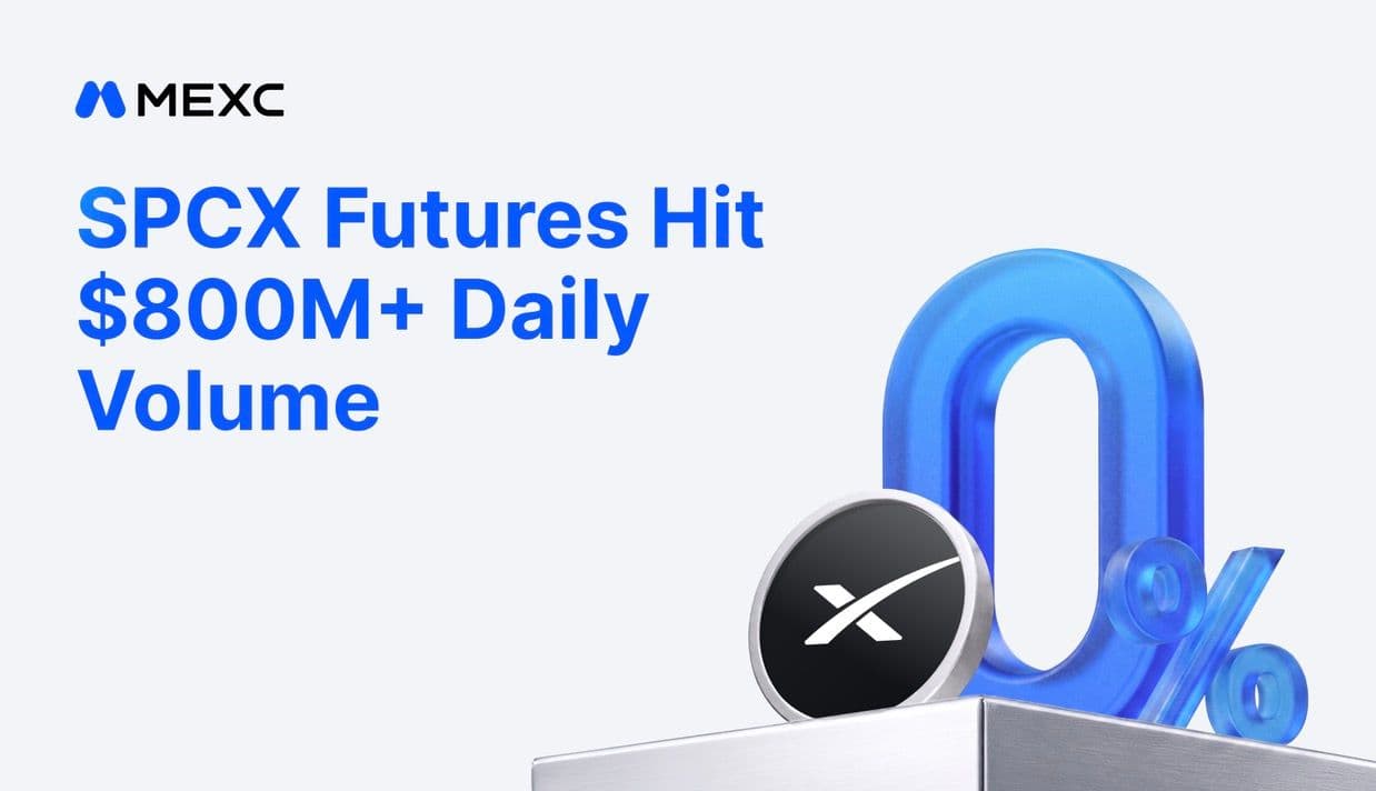 SpaceX Continues to Drive Strong Trading Activity as MEXC SPCX Futures Daily Trading Volume Surpasses $800 Million USDT