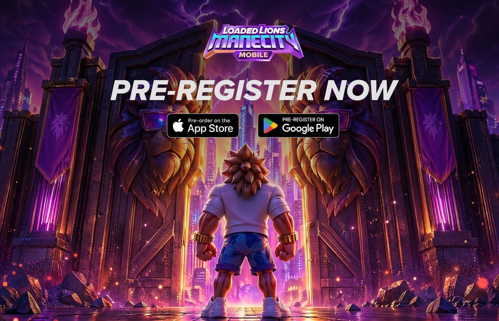 The Loaded Lions strategy title Mane City opens global pre-registration on iOS and Android ahead of a 100+ country launch