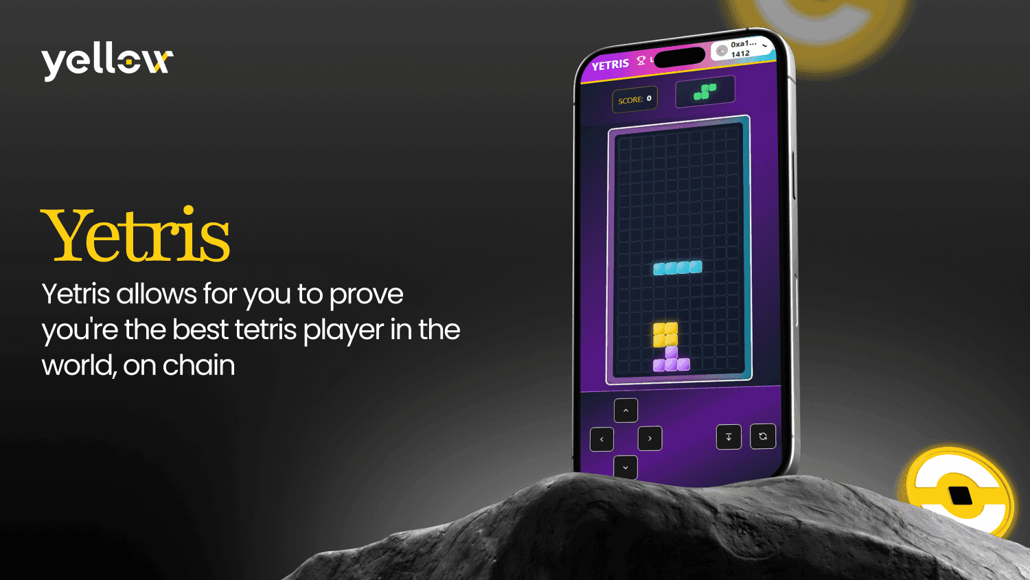 ช่องสถานะสีเหลืองขับเคลื่อนการแข่งขัน Tetris ที่ตรวจสอบได้ครั้งแรก ด้วยกระดานผู้นำที่ใช้ NFT
