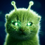 alien-green-cat