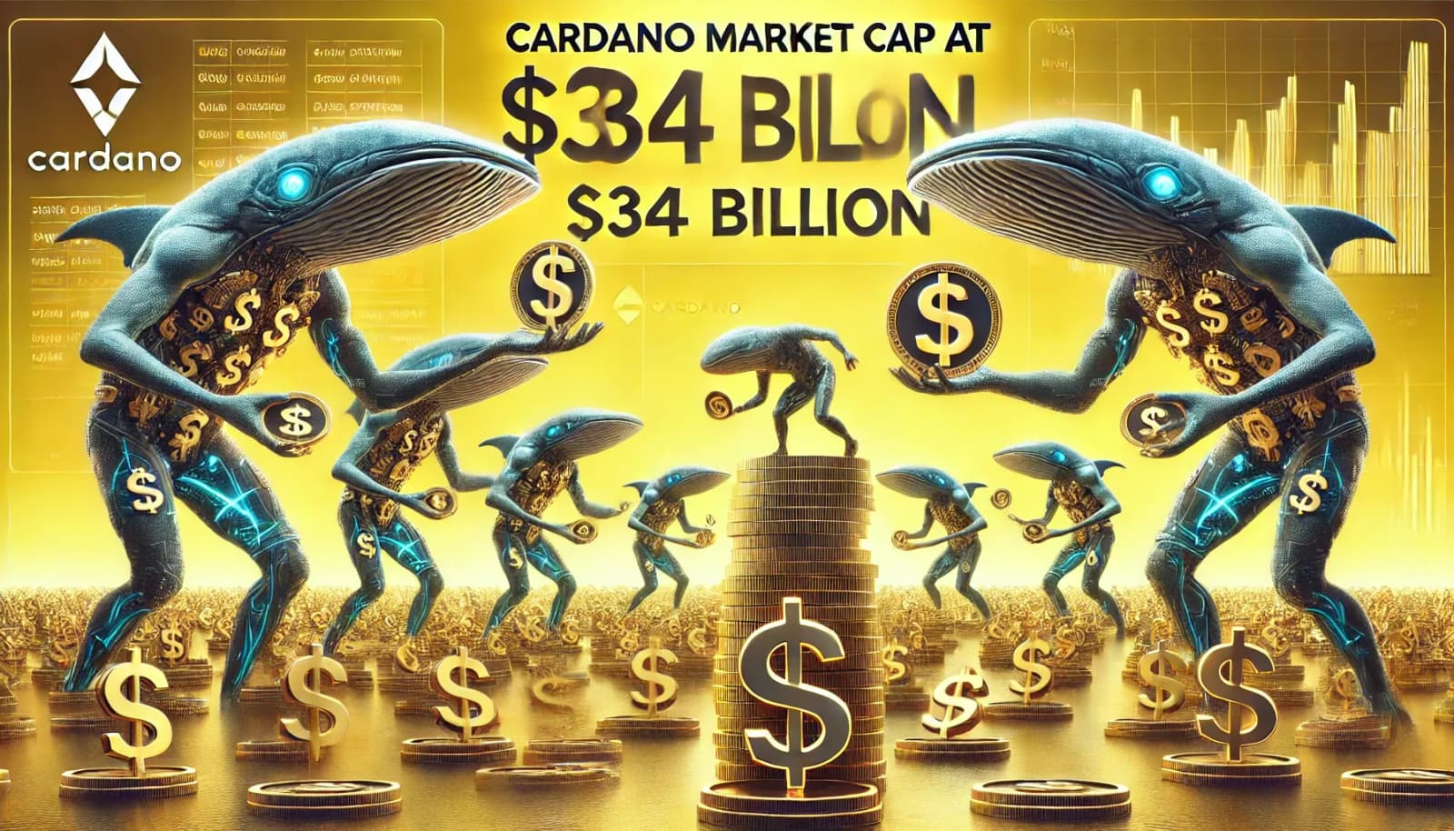 La capitalisation boursière de Cardano atteint 34 milliards de dollars alors que l'activité des baleines augmente
