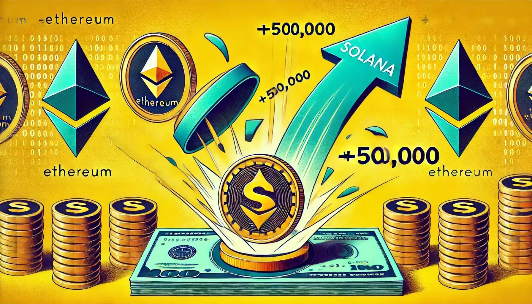 Solana Ethereum'u Geçti, Günlük Ücretler ETH'yi Yarım Milyon Dolar Aştı
