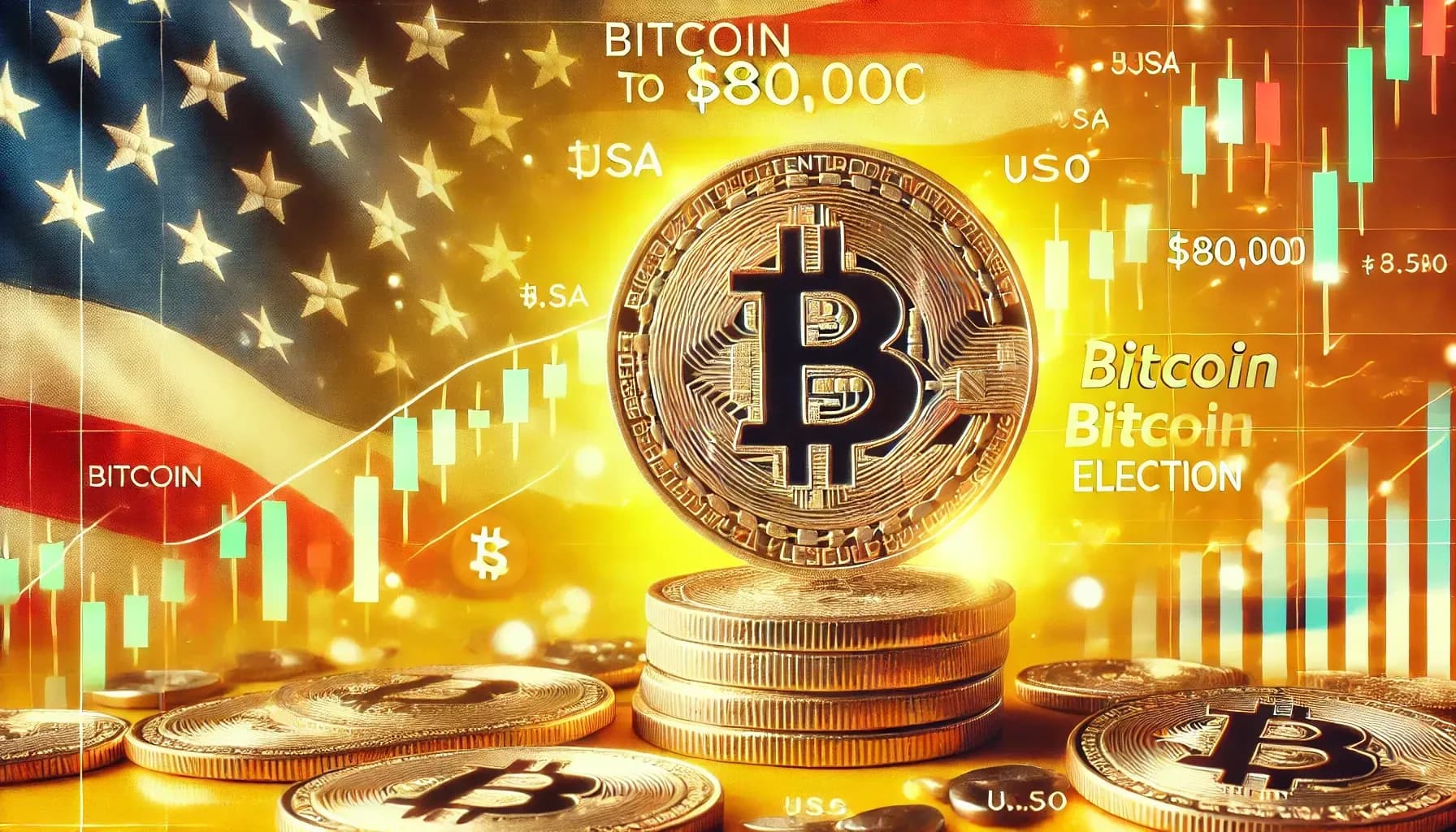 Traders apostando que o Bitcoin atingirá a marca de $80,000  até novembro impulsionado por sentimentos das eleições nos EUA
