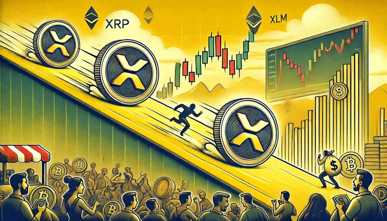 Stellar Follows XRP’s Downward Trajectory As It Declines 10% Amidst High Selling Pressure