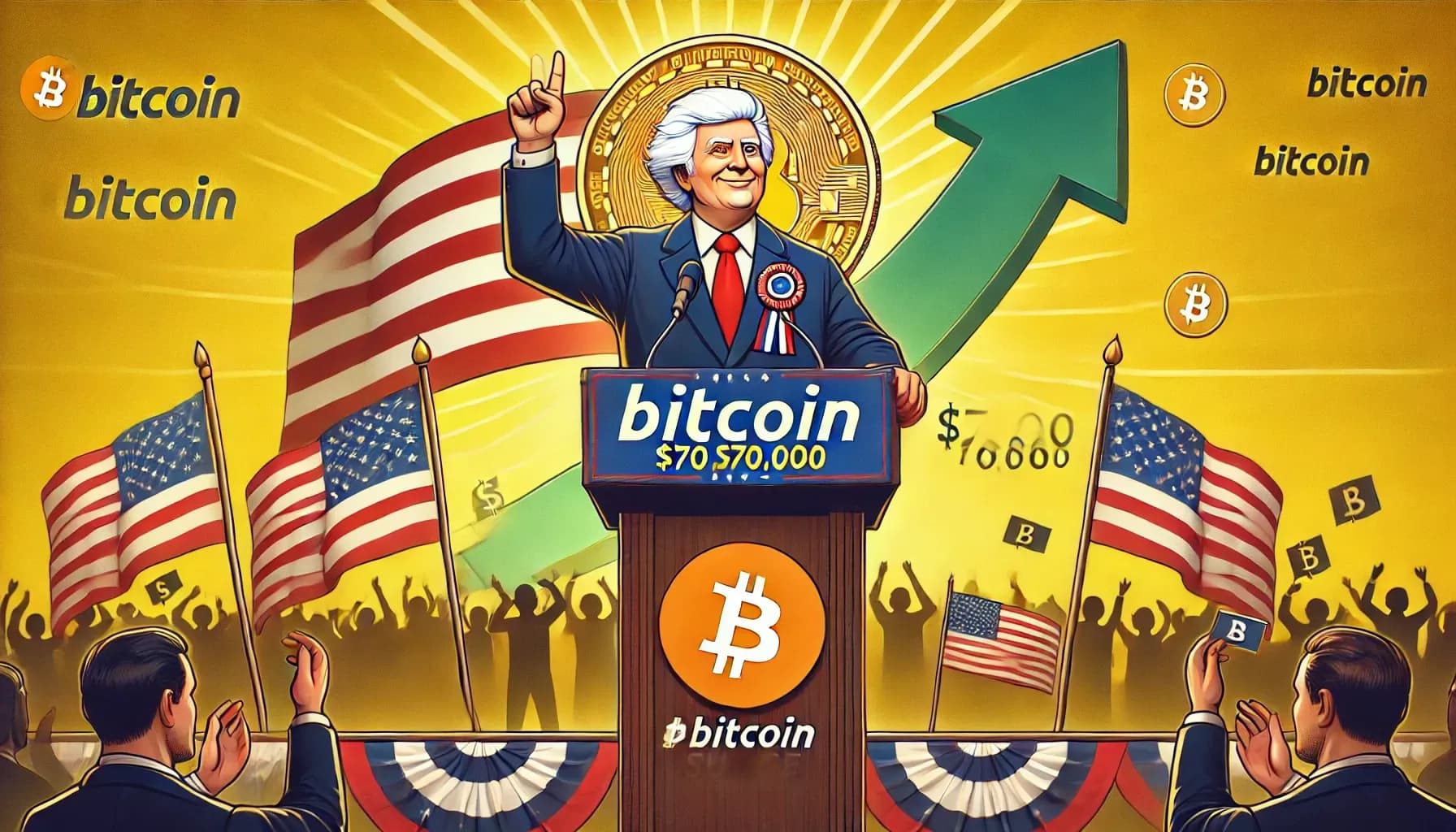 Трейдеры находят “тихую гавань” в Bitcoin,  поскольку победа Трампа на выборах в США кажется вероятной
