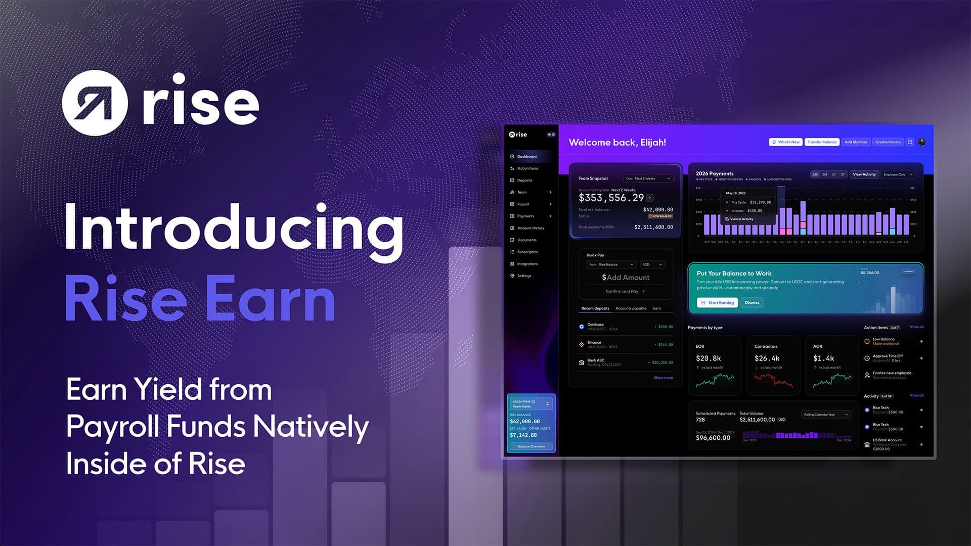 Rise เปิดตัวผลตอบแทนสเตเบิลคอยน์ในตัวสำหรับทีมและบริษัททั่วโลกผ่าน Aave Vaults
