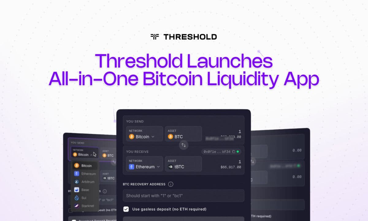 Threshold Lança App Tudo-em-Um de Liquidez em Bitcoin
