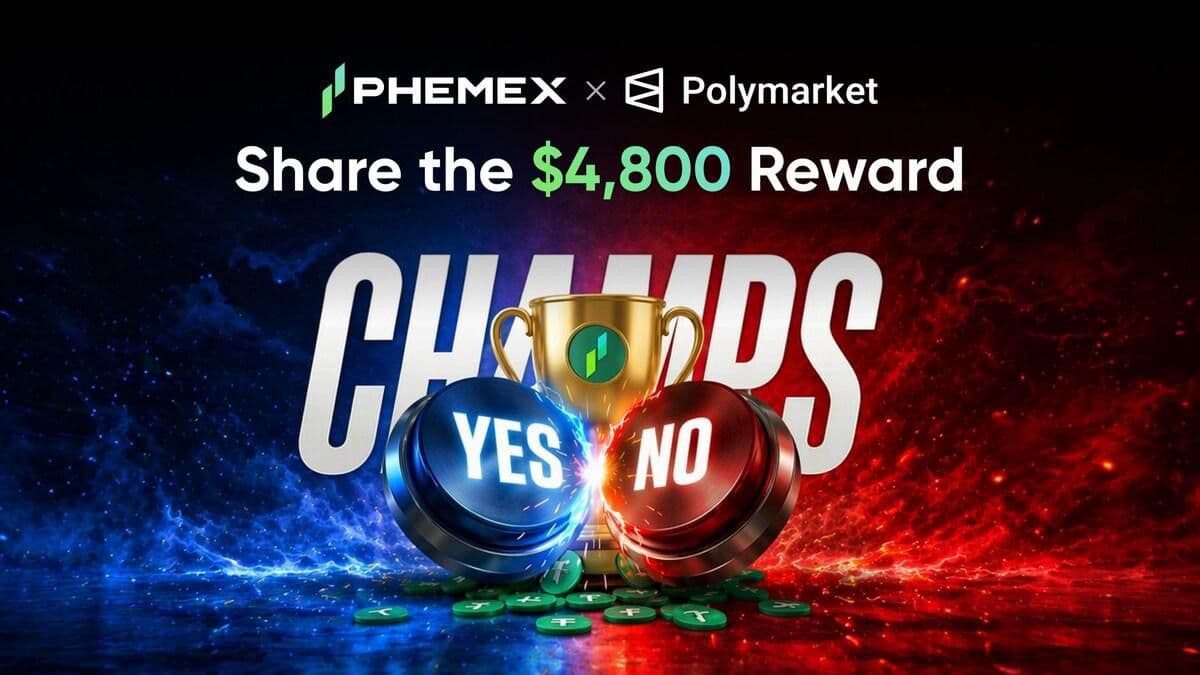 Phemex lanza mercado de predicciones impulsado por Polymarket e introduce campeonato de pronósticos de un mes
