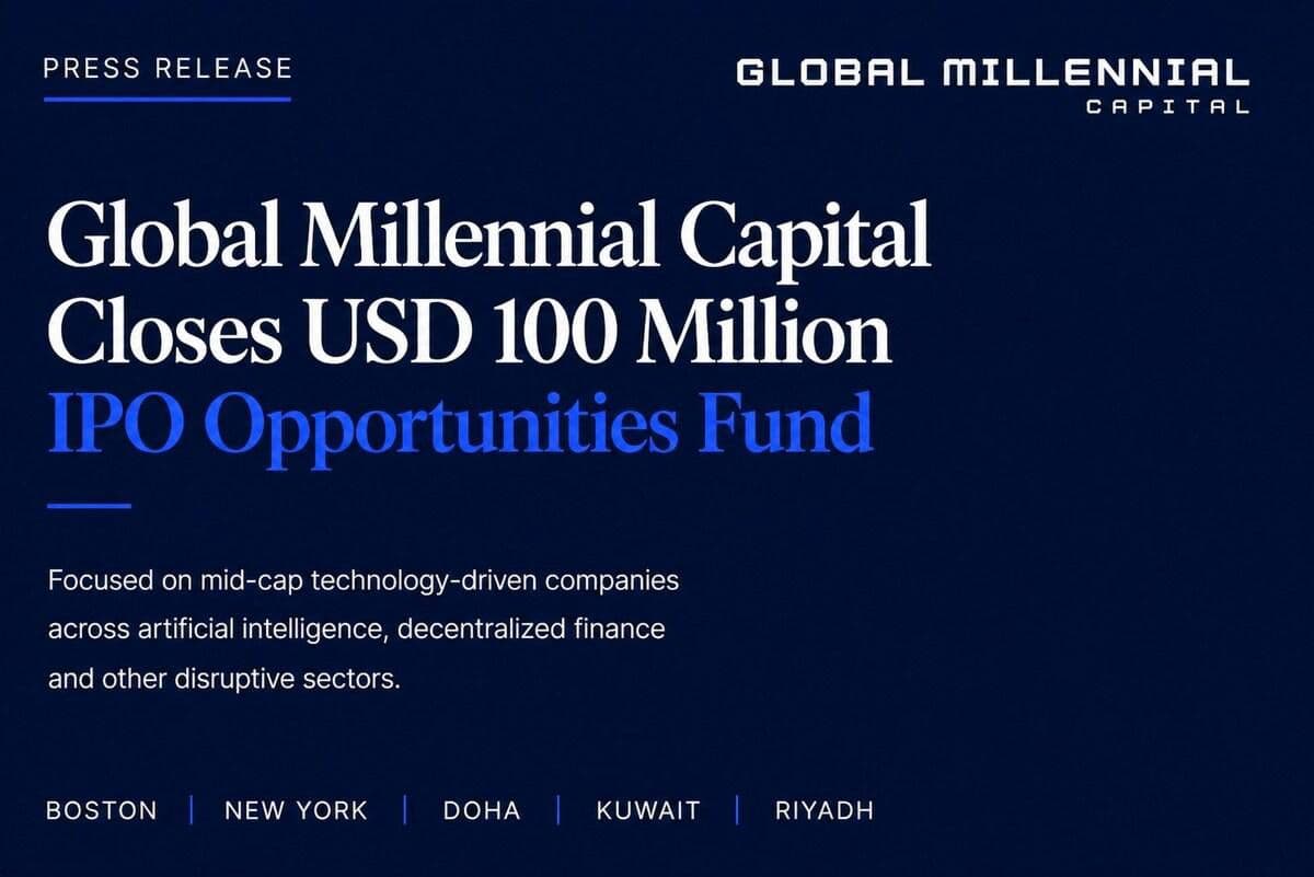 Global Millennial Capital recauda 100 millones de USD para financiar líderes tecnológicos de nueva generación en segmentos mid-cap subpenetrados
