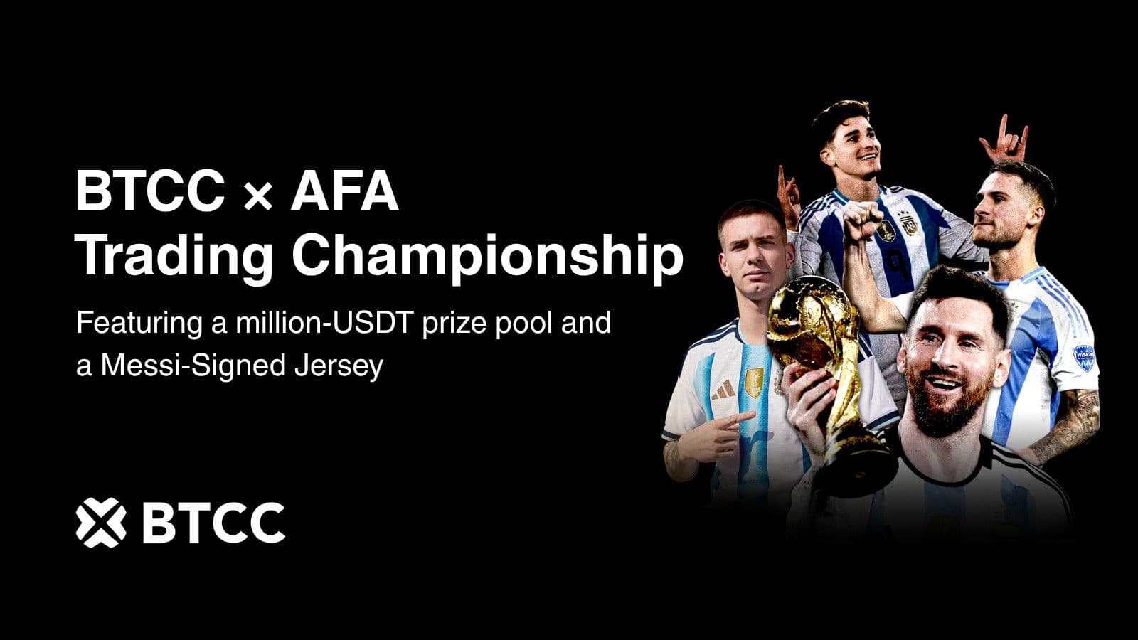 BTCC Exchange e AFA lanciano un Campionato di Trading con un montepremi di un milione di USDT e una maglia firmata da Messi
