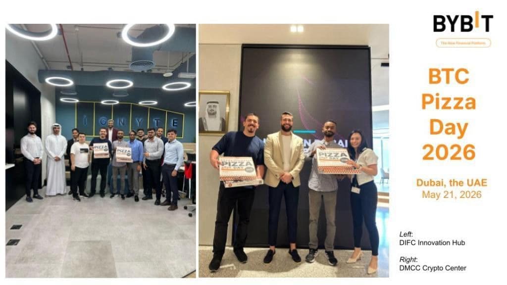 Bybit cumple: Bybit celebró el Bitcoin Pizza Day 2026 en toda la región MENA, reafirmando su compromiso con el ecosistema cripto regional
