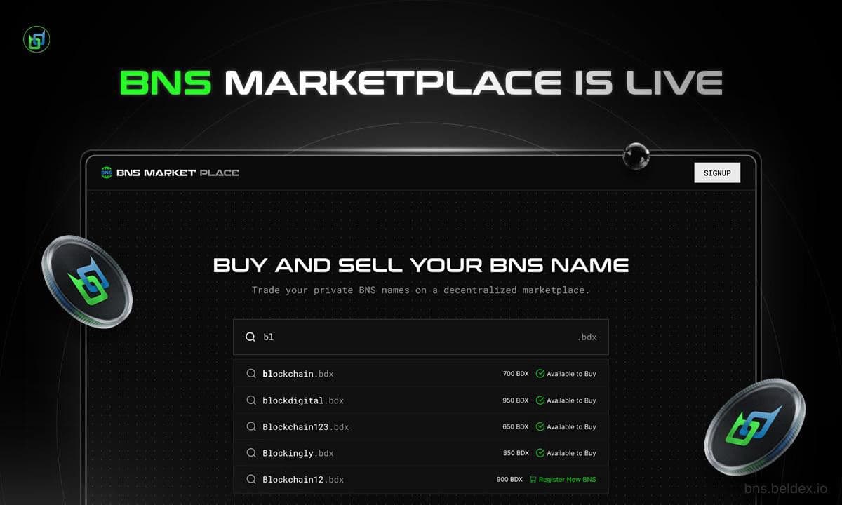 Beldex Launches BNS Marketplace, Expanding Digital Ownership Across the Ecosystem