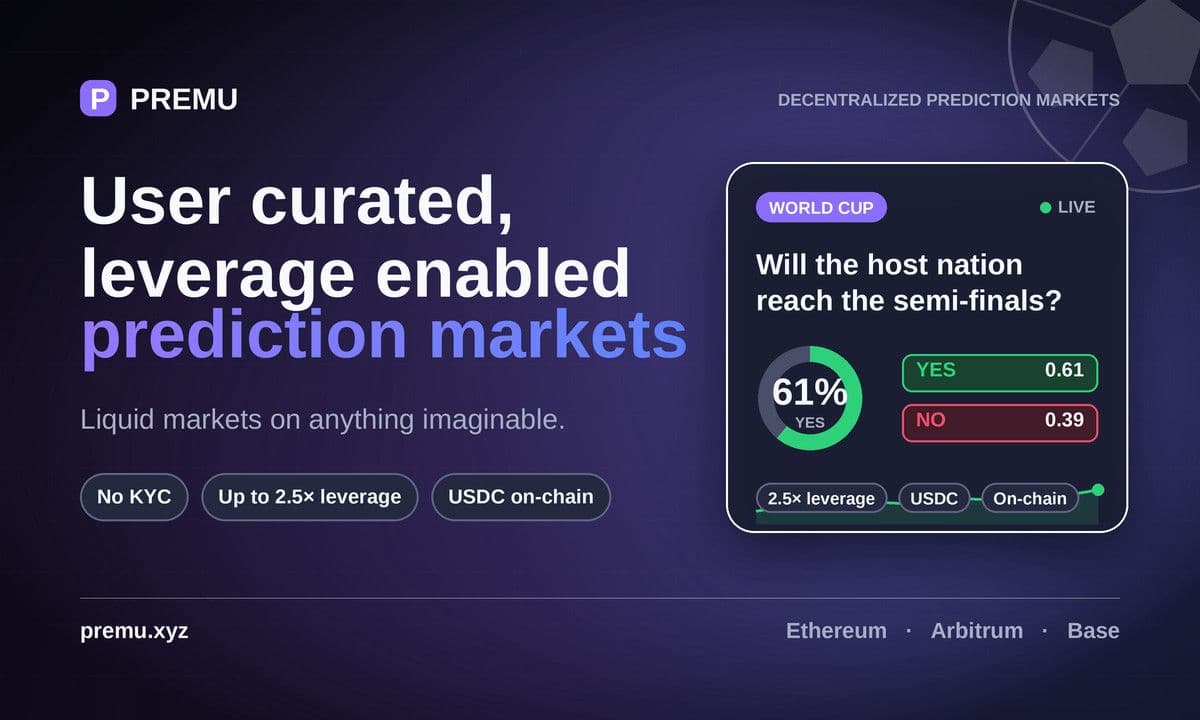 Premu Opens User-Created, Leveraged Prediction Markets Ahead of the 2026 World Cup