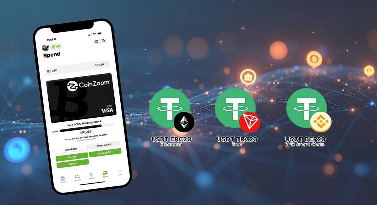 CoinZoom Becomes First U.S.-Regulated Exchange to Support USDT on Ethereum, Tron, and BNB Smart Chain
