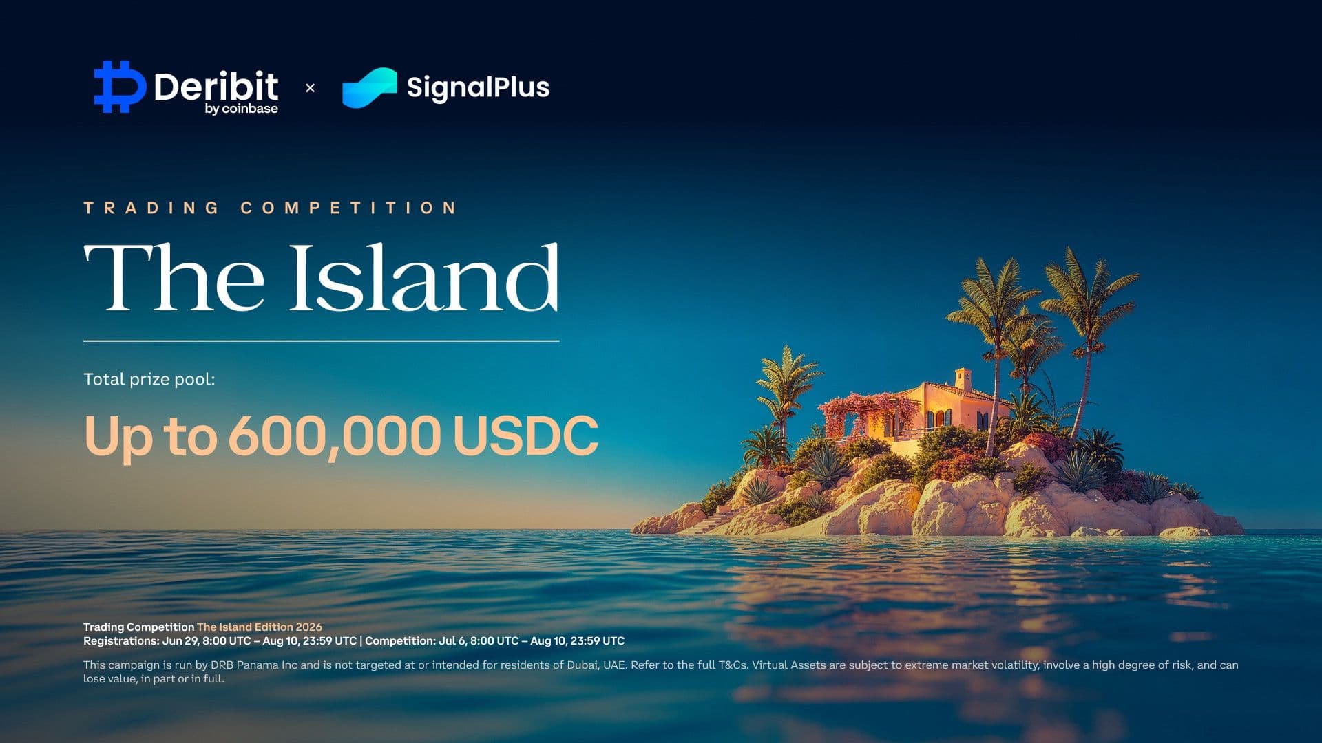 Deribit and SignalPlus Launch The Island Trading Competition With Up to $600,000 USDC in Prizes