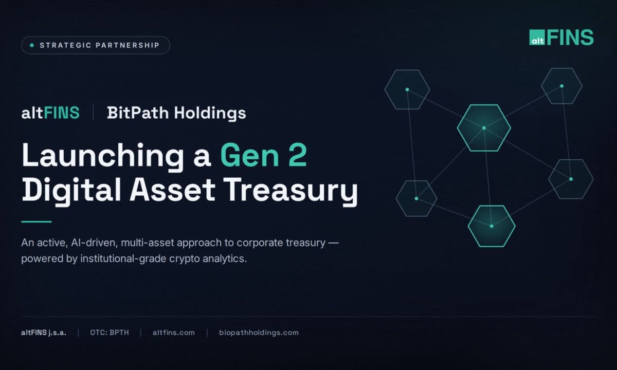 شركة altFINS تتحالف مع BitPath Holdings لإطلاق إستراتيجية خزانة أصول رقمية من الجيل الثاني مدعومة بتحليلات ذكاء اصطناعي
