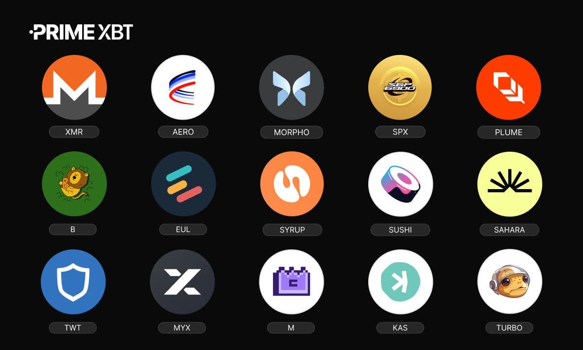 PrimeXBT Adds 15 New Crypto Futures, Taking the Total to Over 170