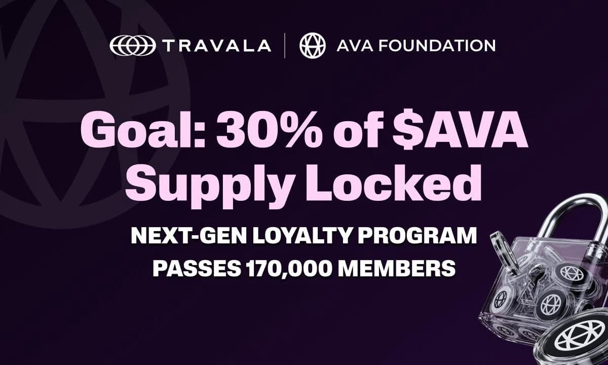โปรแกรมสะสมแต้มคริปโตของ Travala แตะ 170,000 สมาชิก ตั้งเป้าล็อกโทเค็น AVA ระยะยาวที่ 30% ของอุปทานหมุนเวียน
