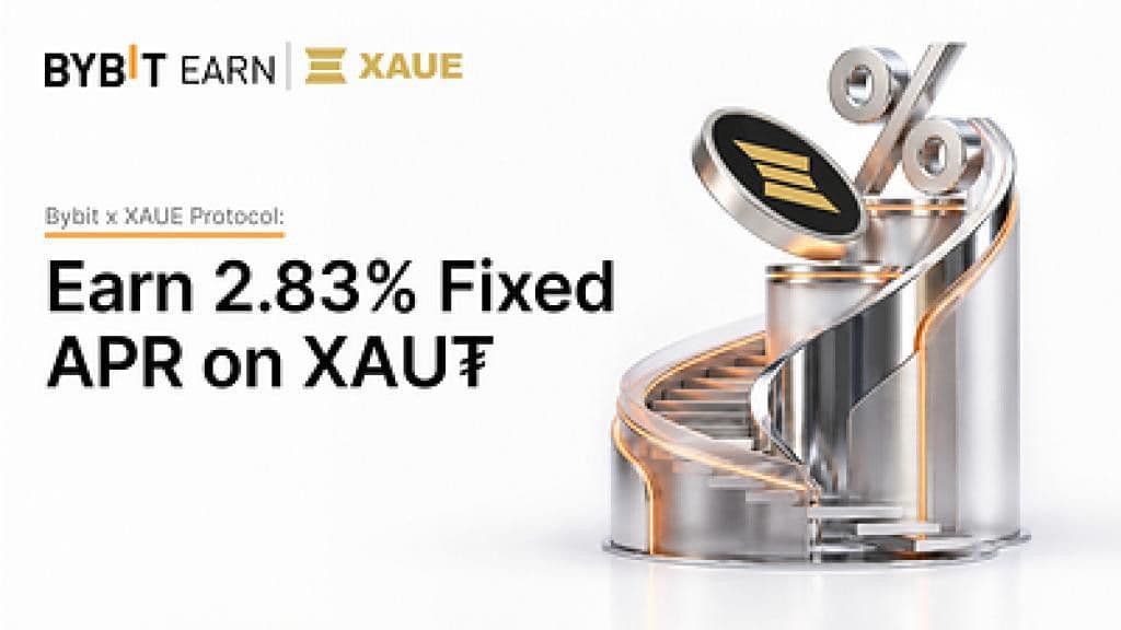 Bybit kooperiert mit XAUE Protocol und bietet 2,83 % feste APR auf XAUT-Sparprodukte
