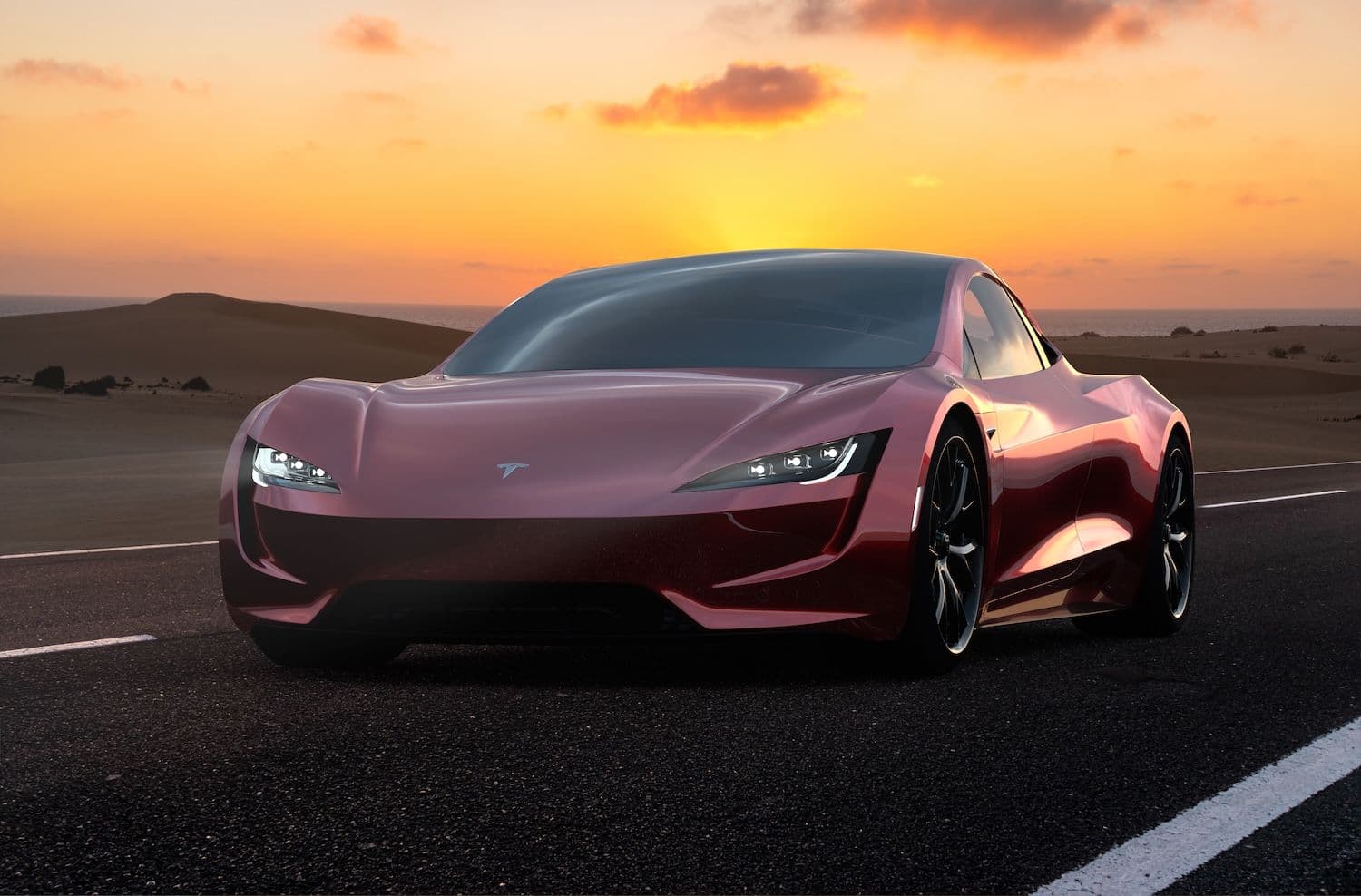 A long-delayed Tesla Roadster arrives Oct. 1 under Elon Musk, with shares down about 20% and thin Q2 margins. (Image: Shutterstock)