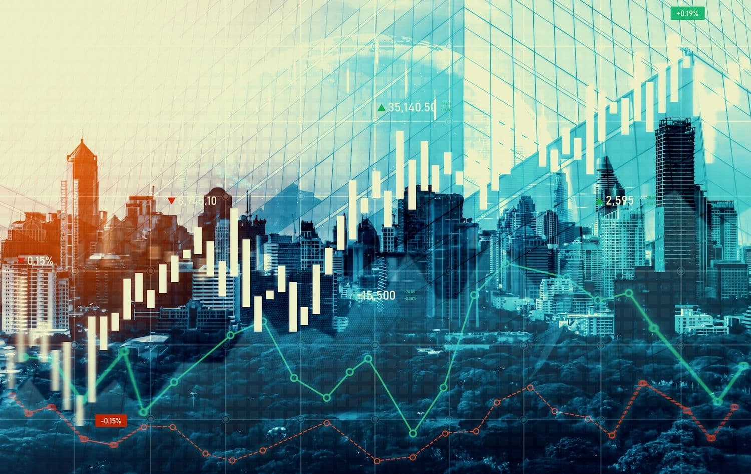 U.S. equity futures diverge while a reinstated Iran blockade lifts oil ahead of bank results and June CPI. (Image: Shutterstock)