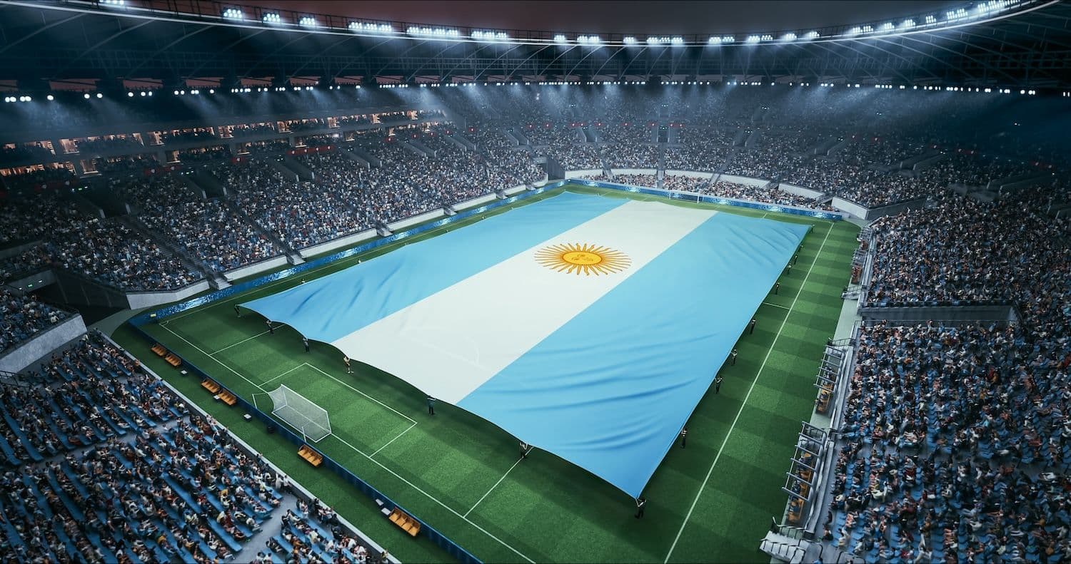 Argentina's national team gained a robotics sponsor on the day Kalshi handled $1.89 billion in World Cup final trading. (Image: Shutterstock)