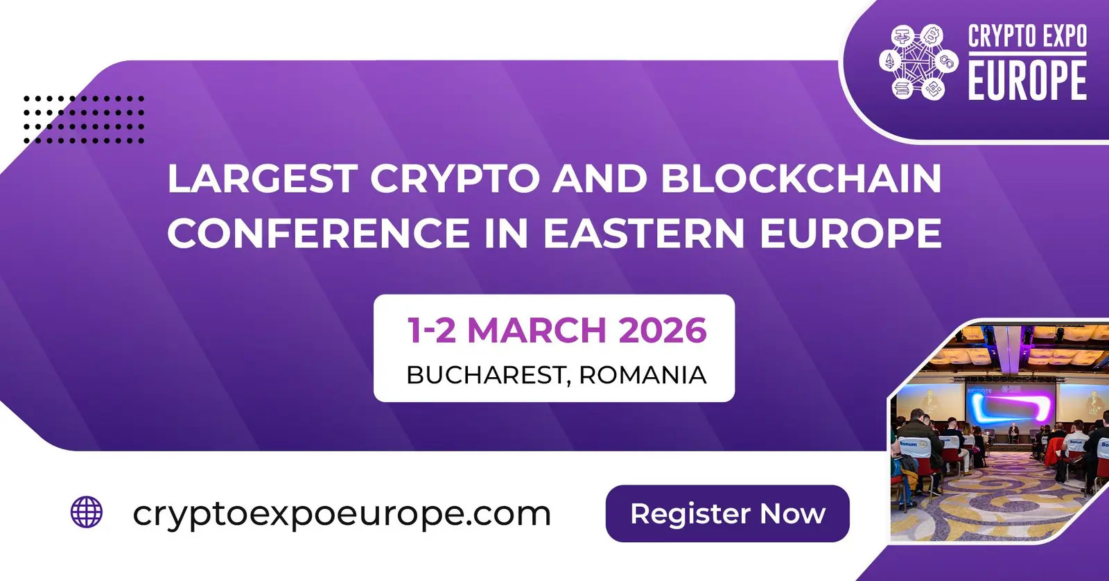 Crypto Expo Europe 2026: Eastern Europe’s Flagship Web3 Event Returns to Bucharest