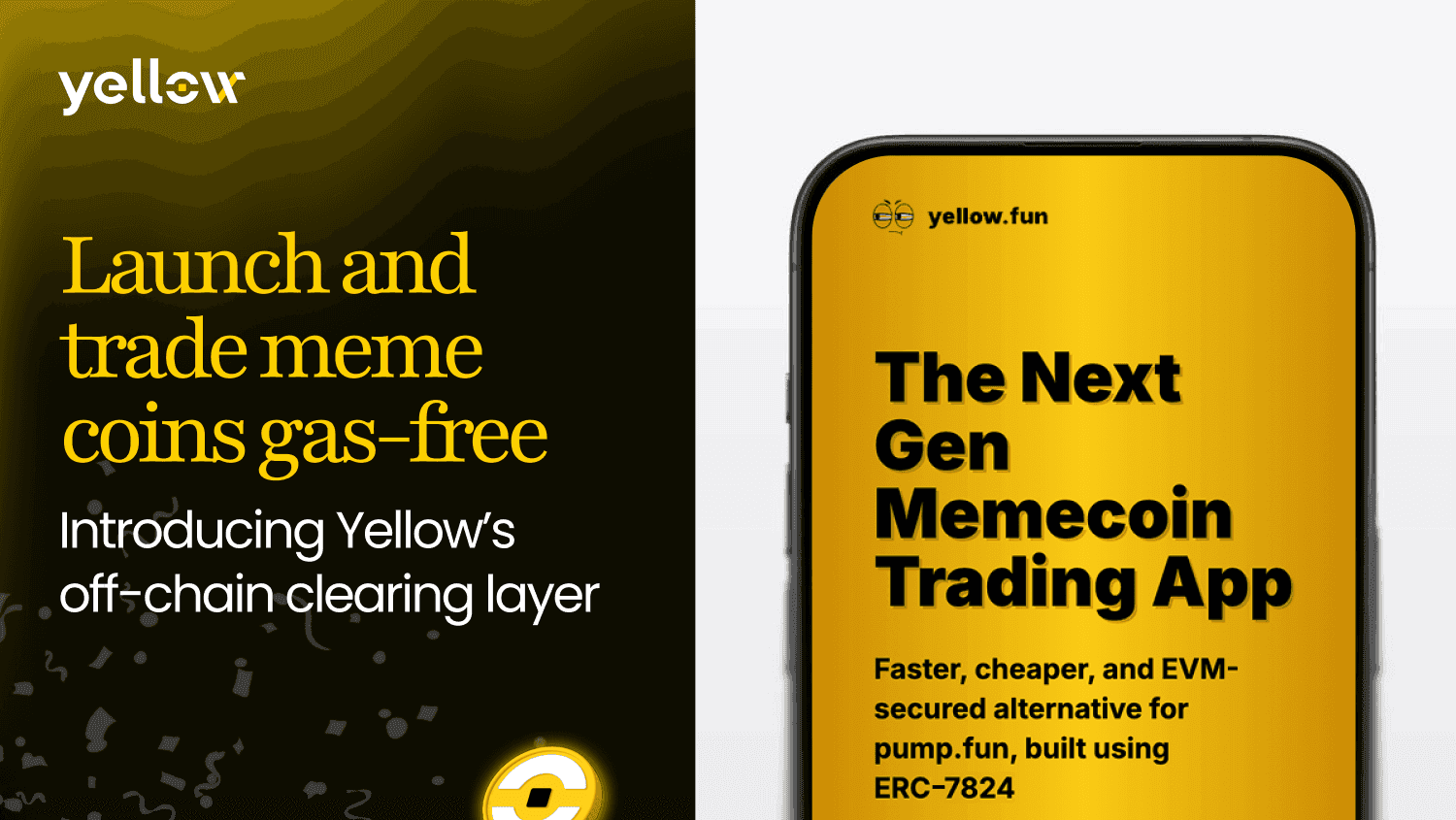 Yellow Dot Fun lance une alternative sans frais de gaz au trading traditionnel de memecoin