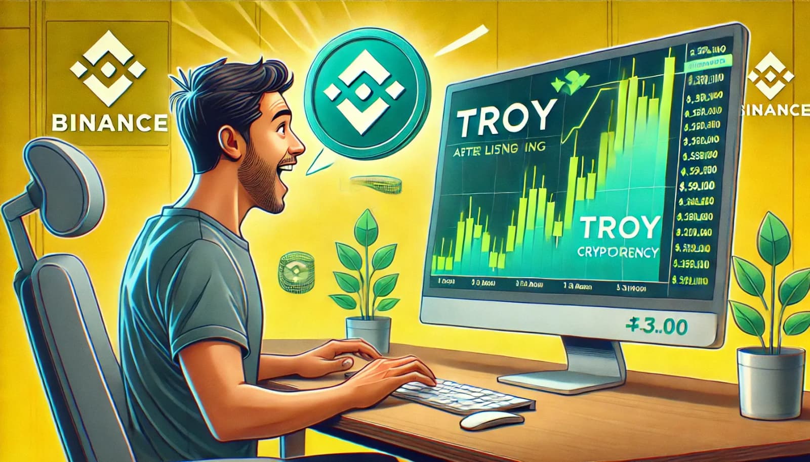 Troy mobilizuje się, aby osiągnąć kapitalizację rynkową na poziomie 41 milionów dolarów, gdy otwarte zainteresowanie gwałtownie rośnie po notowaniu na Binance