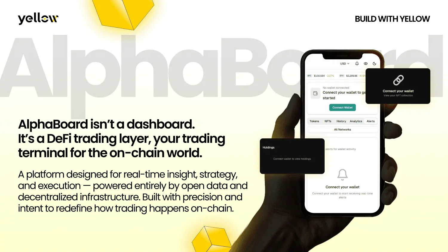 Yellow SDK treibt neues AlphaBoard-Handelssystem mit Echtzeit-Wal-Tracking und Gasüberwachung an
