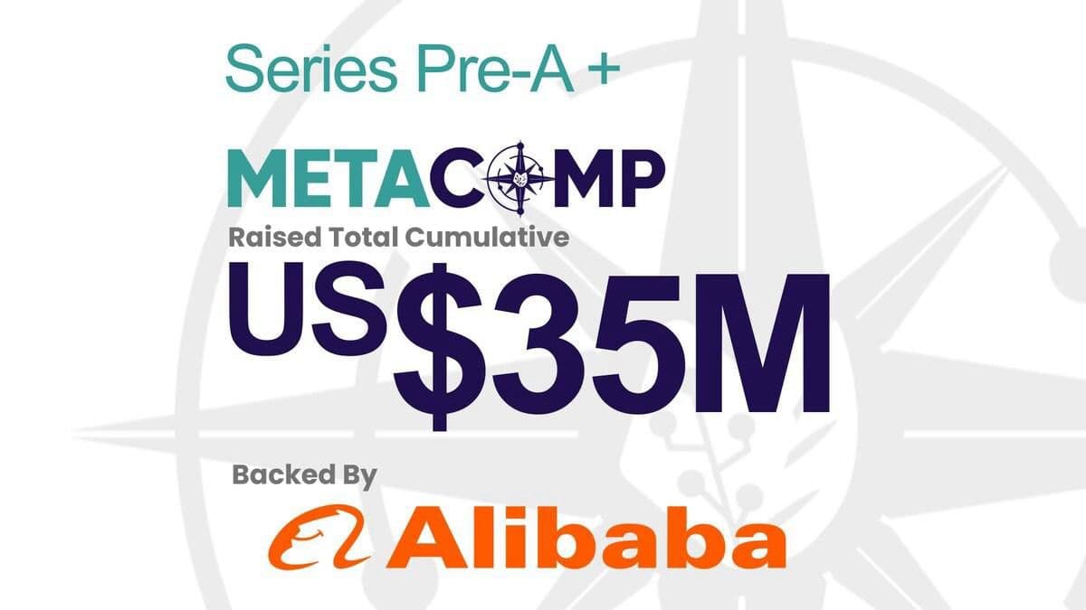 Singapore's MetaComp Raises Pre-A+ Round Backed By Alibaba, Closing Total US$35 Million Pre-A Funding in 3 months to Accelerate Asia's Regulated Web2.5 Pay and Wealth1 Group-Level Platform