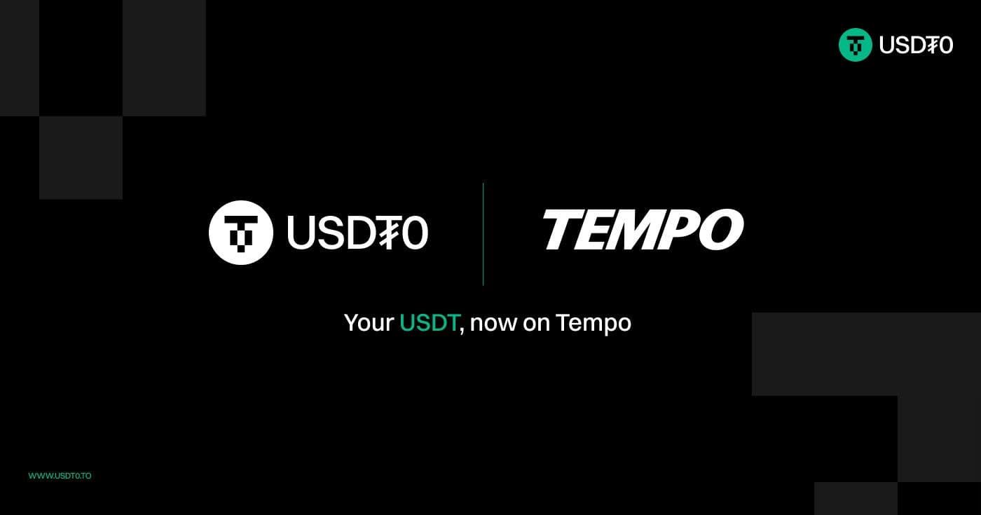 USDT0 ผนึกกำลังกับ Tempo เพื่อนำสภาพคล่อง USDT แบบ Omnichain มาสู่บล็อกเชนเลเยอร์ 1 ที่ออกแบบเพื่อการชำระเงินเป็นอันดับแรก
