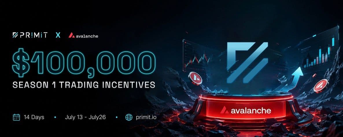 Primit Officially Deploys on Avalanche, Launching Season 1 Trading Incentive Program