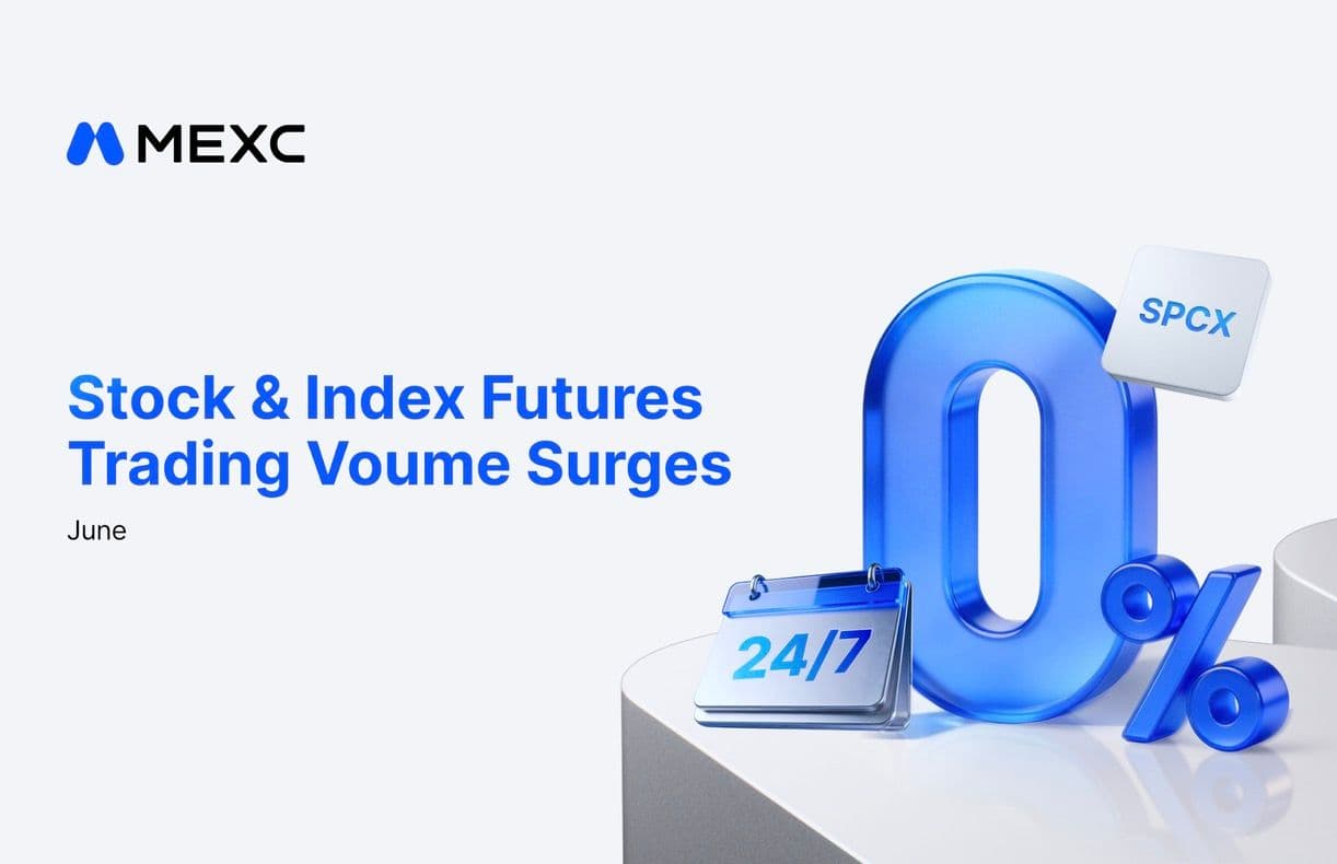 MEXC's June Stock and Index Futures Trading Volume Grows 261% MoM, SPCX Futures Surge Over 145 Times in One Month