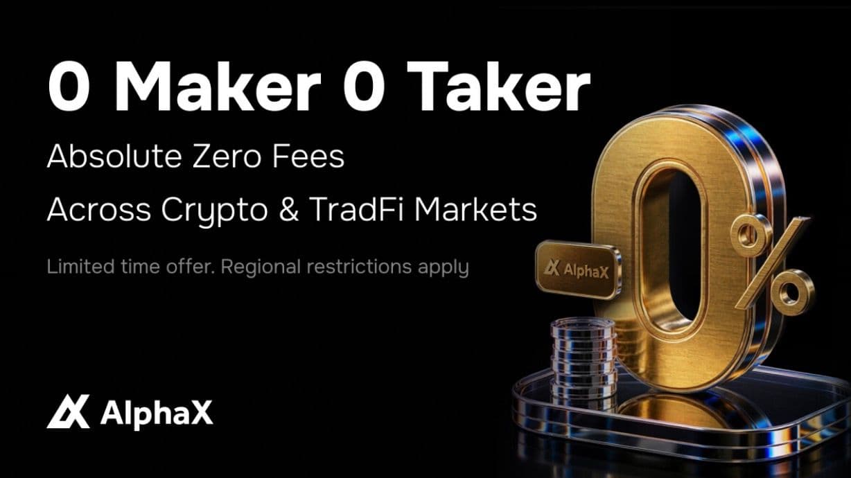 AlphaX Rolls Out Global Zero-Fee Trading Initiative Across TradFi and Crypto Markets