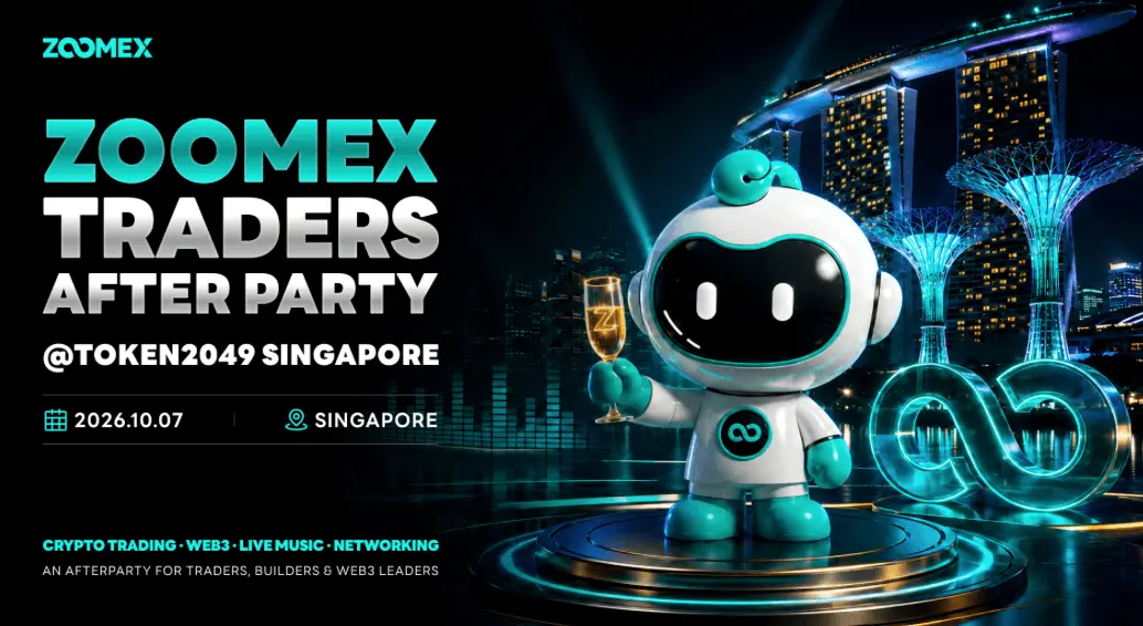 Zoomex to Host Traders After Party During TOKEN2049 Singapore, Connecting Traders and the Web3 Community