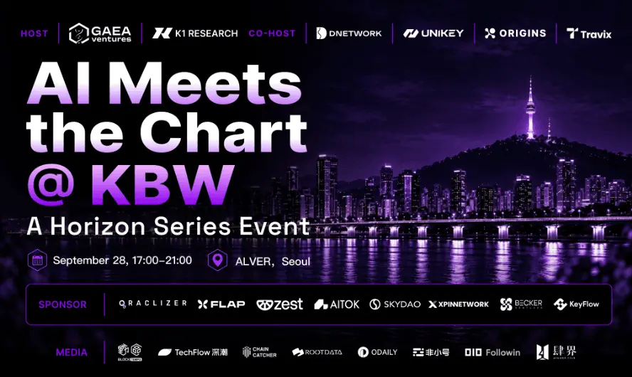 GAEA Ventures and K1 Research to Host AI Trading Event AI Meets the Chart During KBW