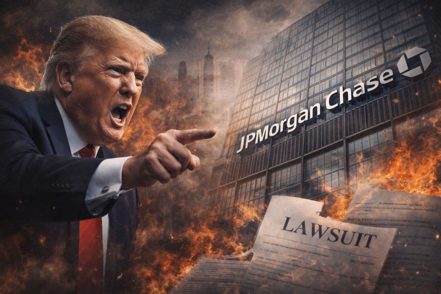 Trump amenaza con demanda contra JPMorgan Chase y acusa al banco de "debanking"