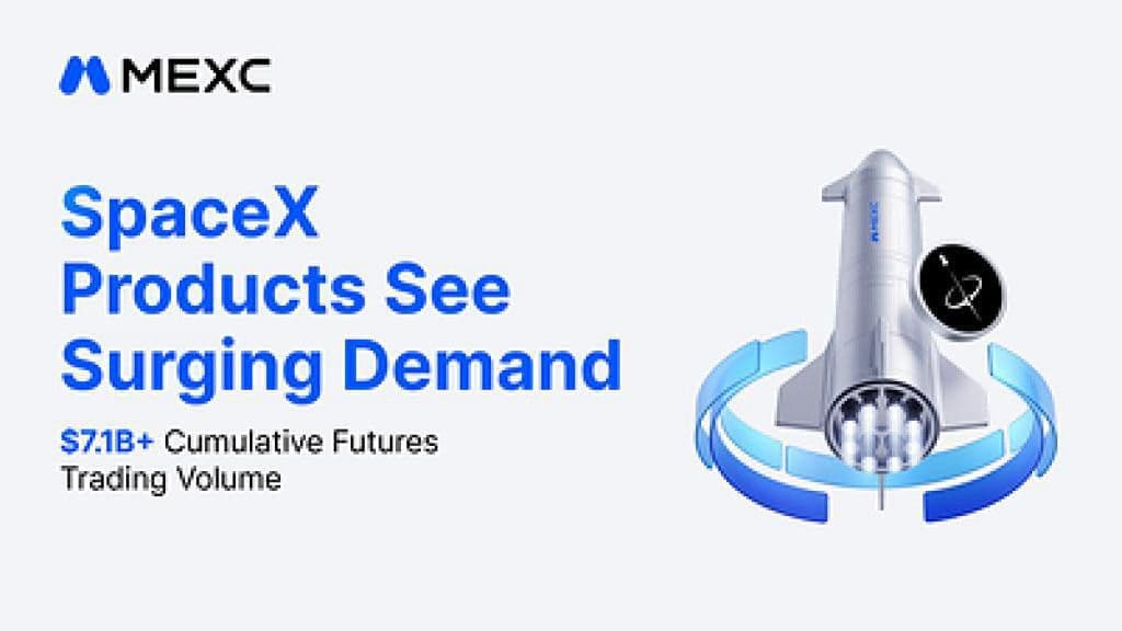 MEXC SpaceX Products See Surging Demand as Cumulative Futures Trading Volume Surpasses $7.1 Billion