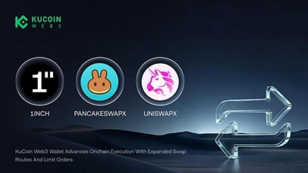 KuCoin Web3 Wallet Advances Onchain Execution with Expanded Swap Routes and Limit Orders