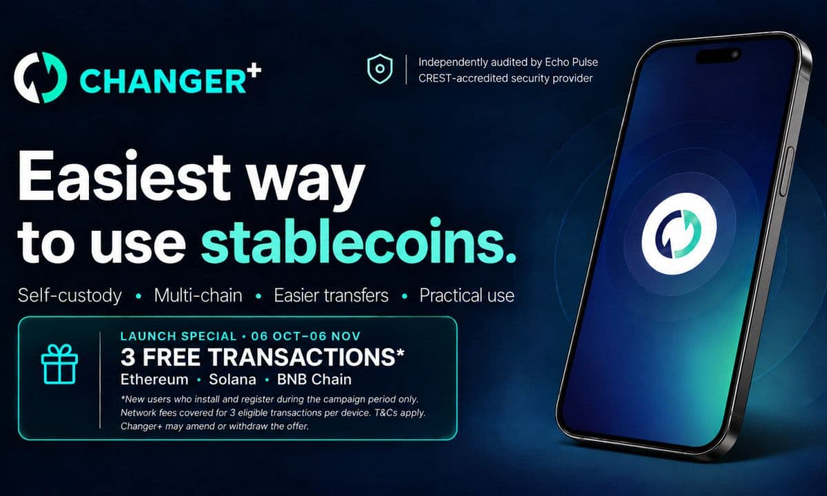 Changer+ lança carteira autocustodiada centrada em stablecoins para simplificar o uso de moedas estáveis